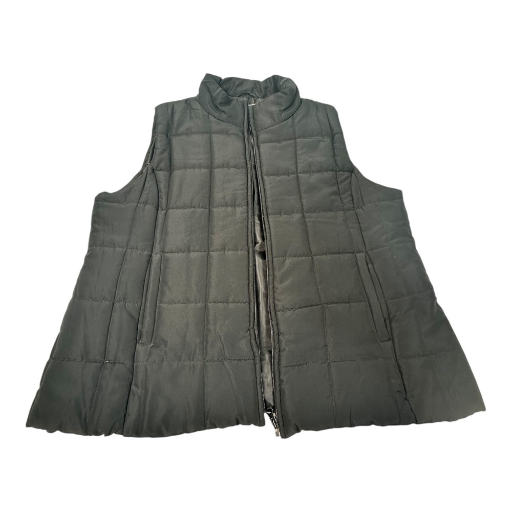 New York‎ & Company XXL Black Puffer Vest Sleeveless Quilted Jacket